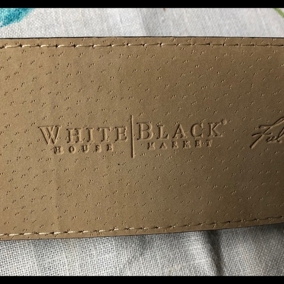 WHBM M Wide Brown Reptile Look Faux Leather Wide Belt - Picture 7 of 9